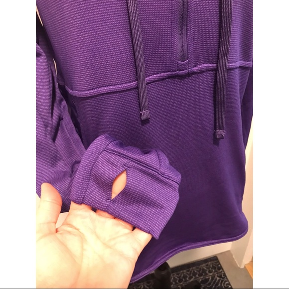 Adidas Purple Running Athletic Pull Over Hoodie - Picture 4 of 11